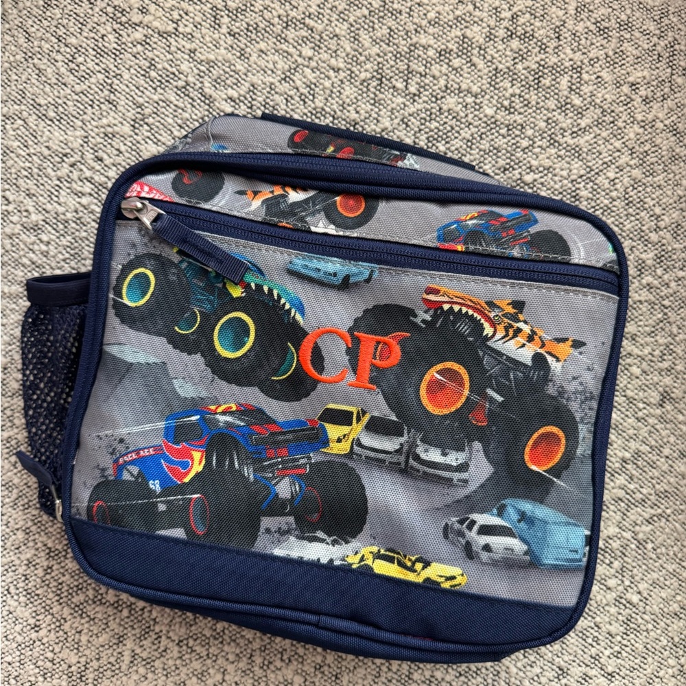 MONOGRAMMED CP Pottery Barn Kids Monster Truck Lunch Bag